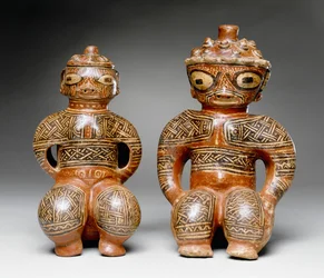 Two seated figures, Nosara, Nicoya